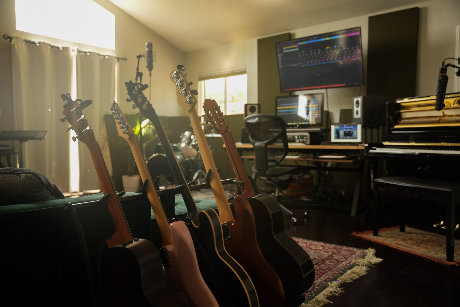 Guitar collection at OffWorld Studios